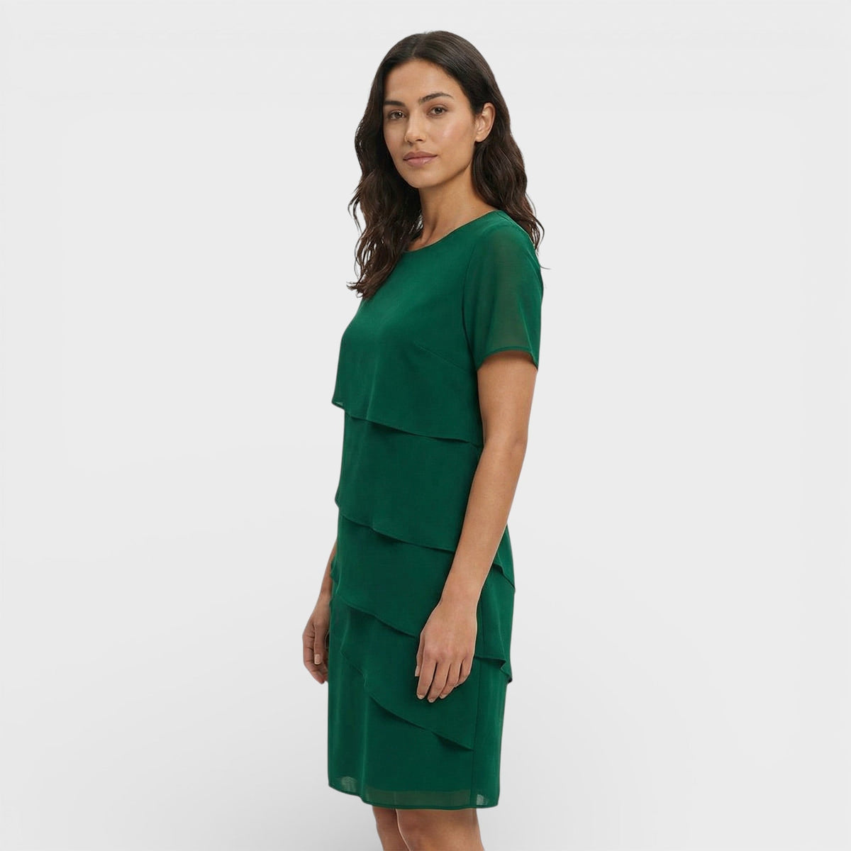 Inmaculada | Vestido Midi con Volantes en Capas