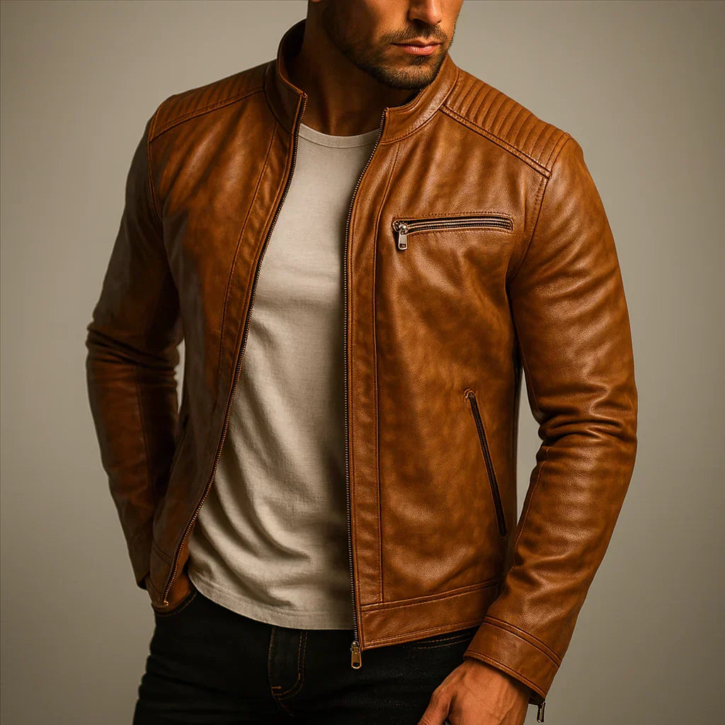 Mario™ | Chaqueta de Cuero Sintético para Hombre