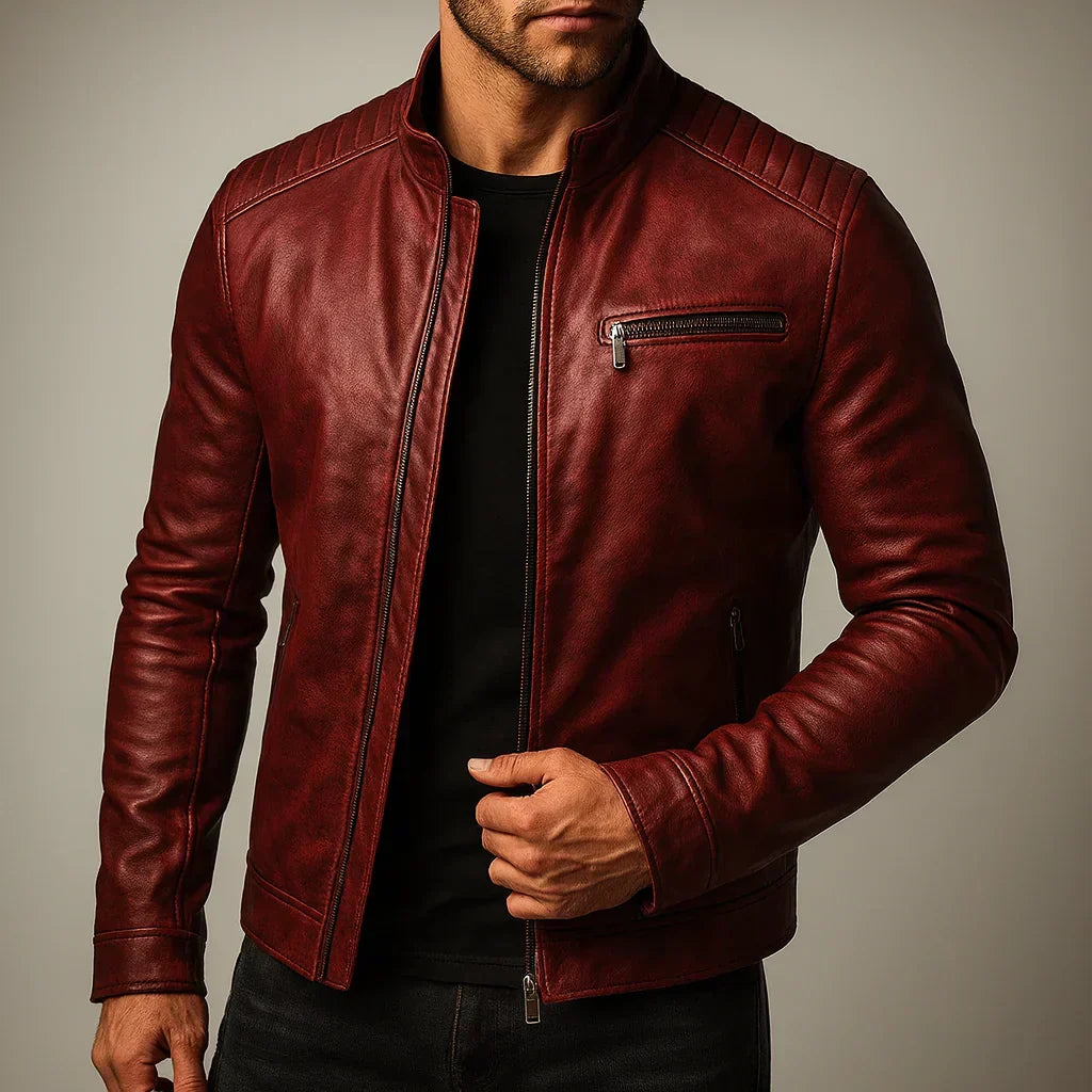 Mario™ | Chaqueta de Cuero Sintético para Hombre