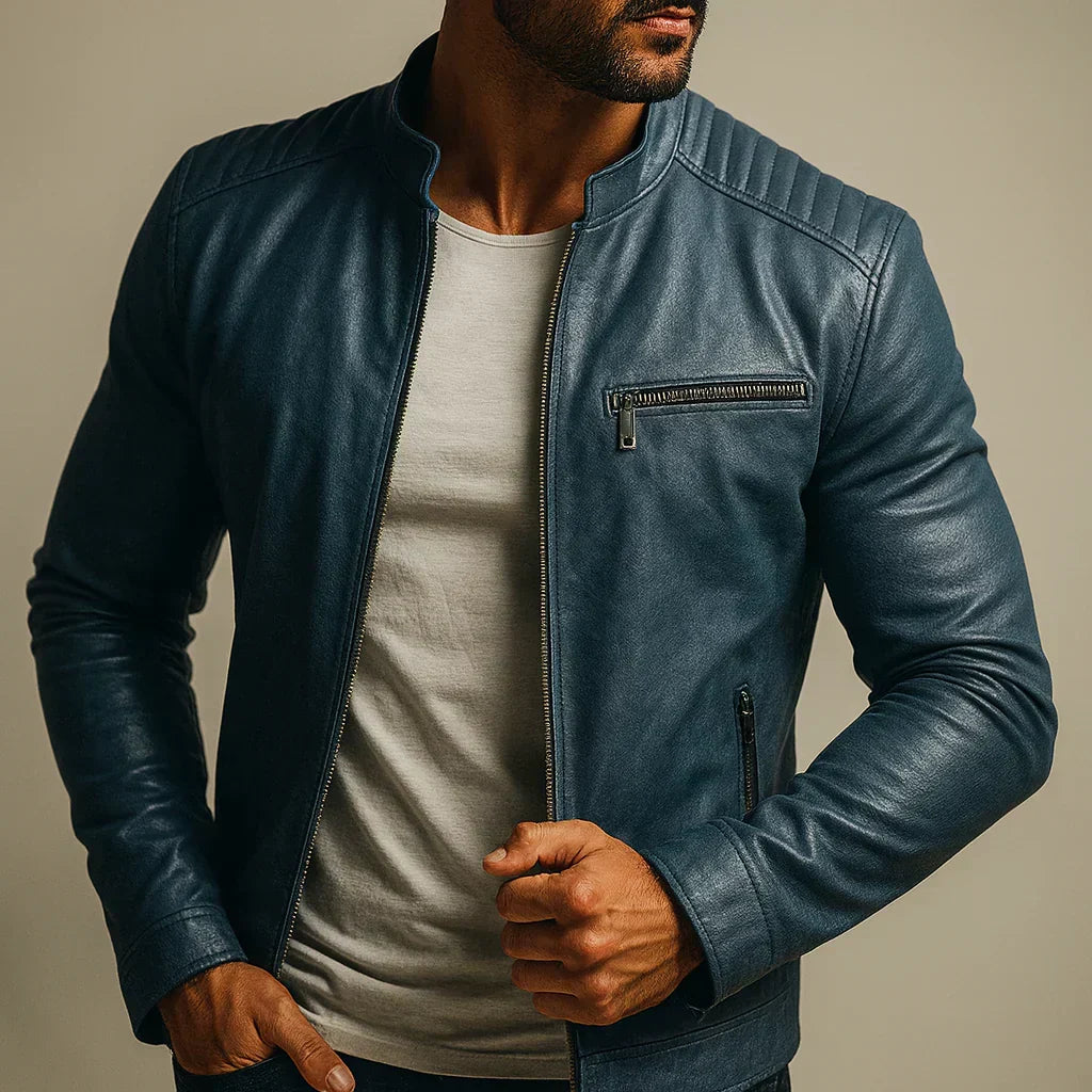Mario™ | Chaqueta de Cuero Sintético para Hombre
