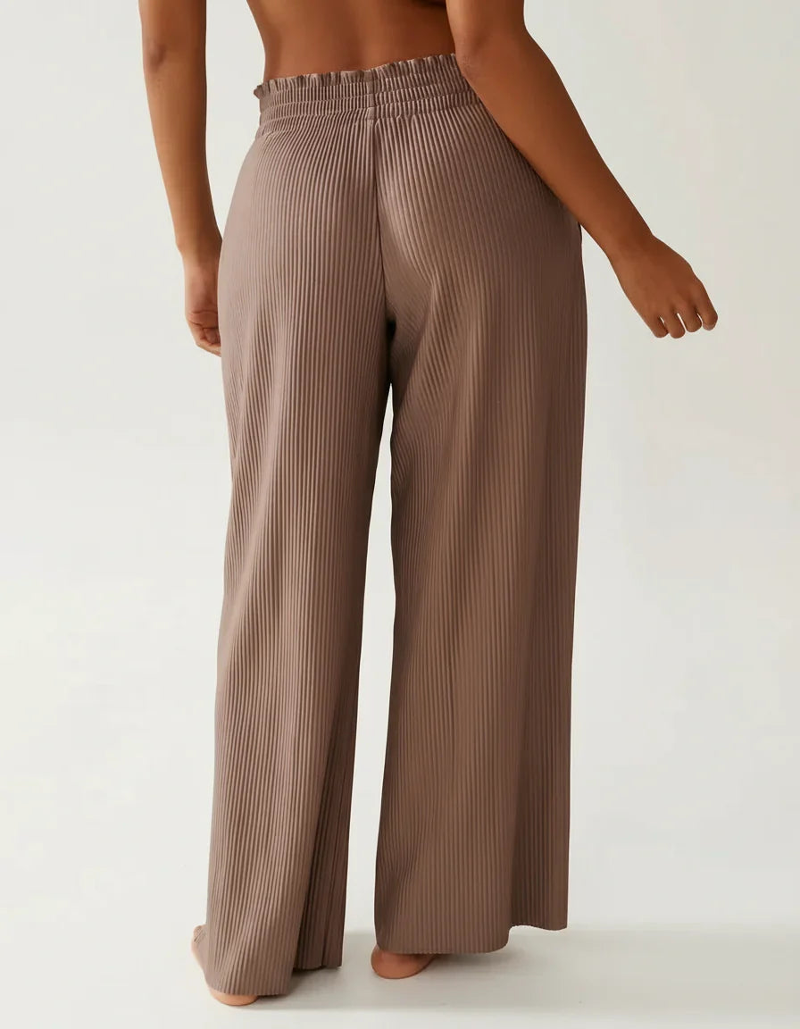 Adriana | Pantalón Acanalado de Corte Holgado