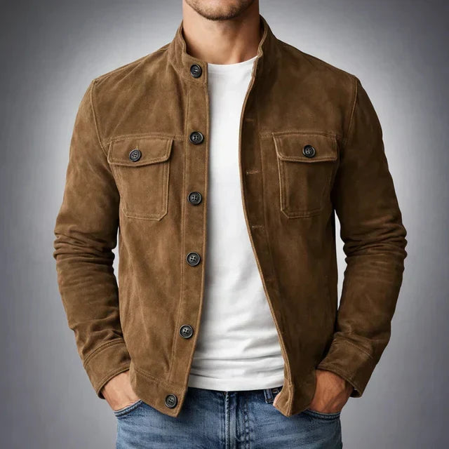 Lorenzo™ | Chaqueta de Ante Clásica para Hombre