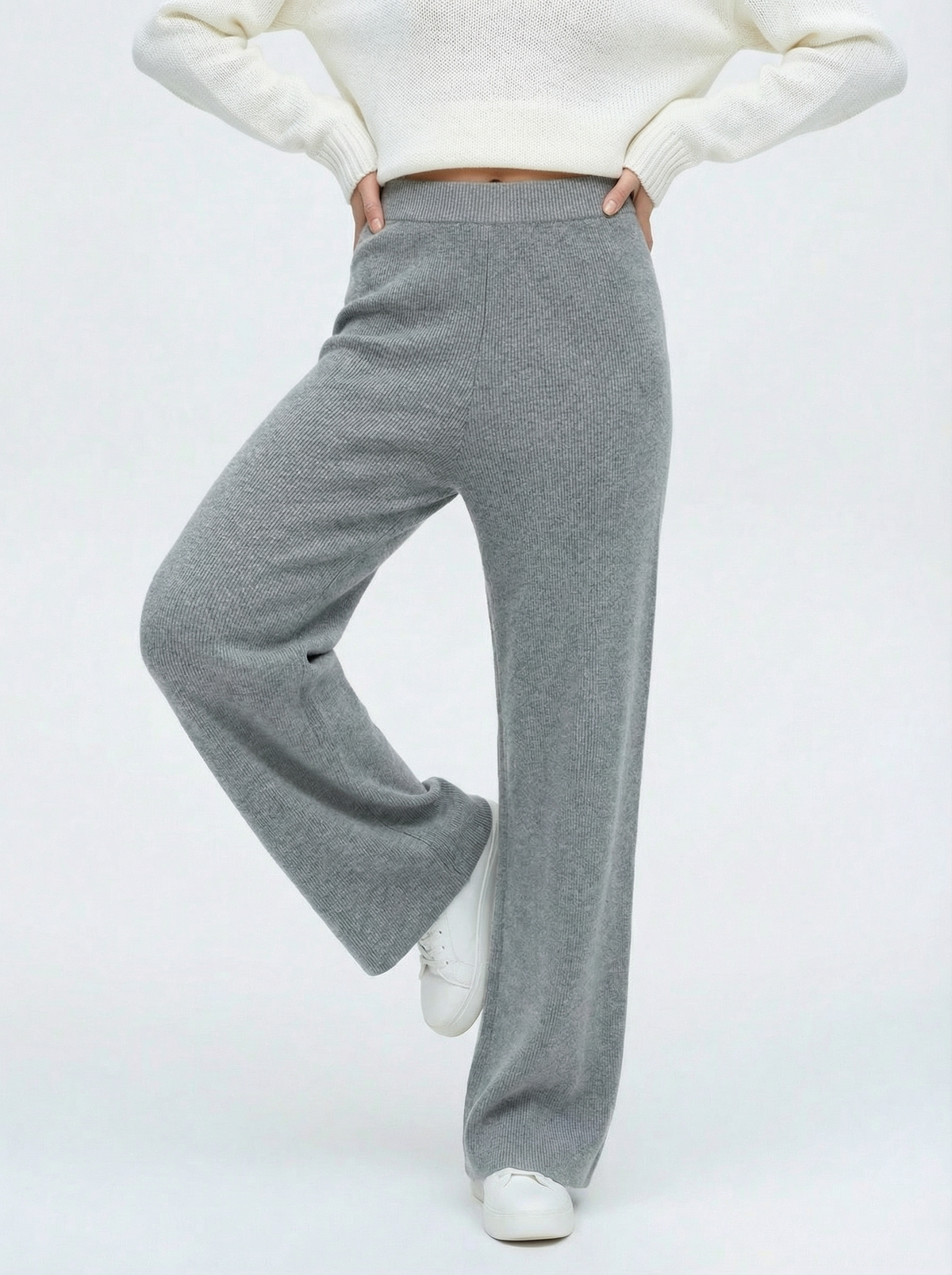 Laura | Pantalón de Cintura Alta Drapeado en Algodón