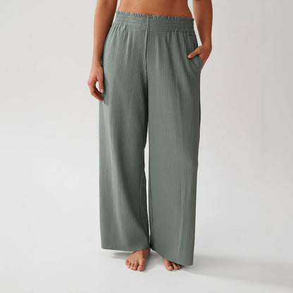 Adriana | Pantalón Acanalado de Corte Holgado
