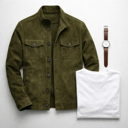 Lorenzo™ | Chaqueta de Ante Clásica para Hombre
