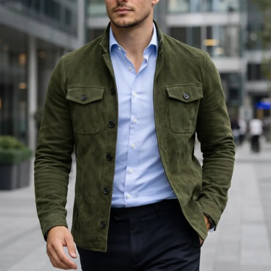 Lorenzo™ | Chaqueta de Ante Clásica para Hombre
