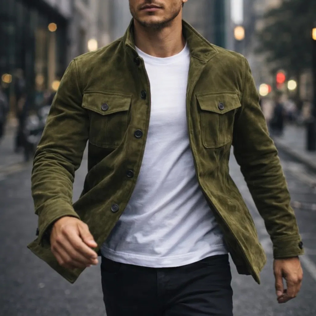 Lorenzo™ | Chaqueta de Ante Clásica para Hombre