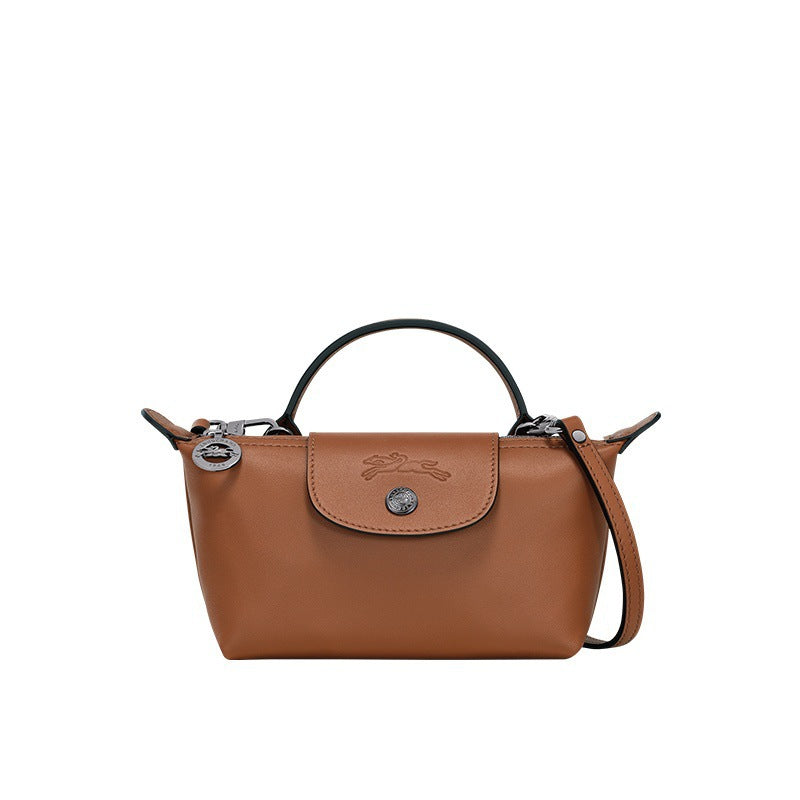 Lucía | Mini bolso de piel marrón