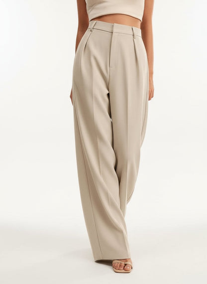 Cristina | Pantalón de Cintura Alta y Pierna Ancha