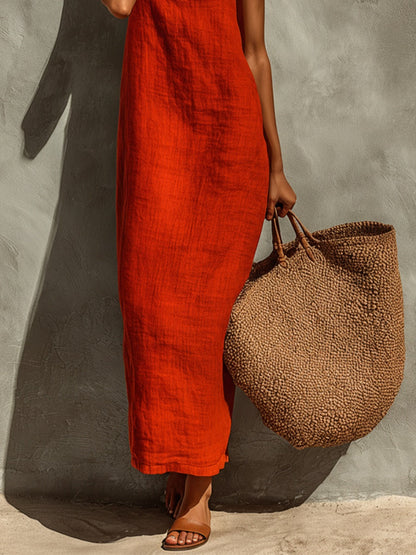 Aitana | Vestido Largo Casual Tirantes Escote Cuadrado