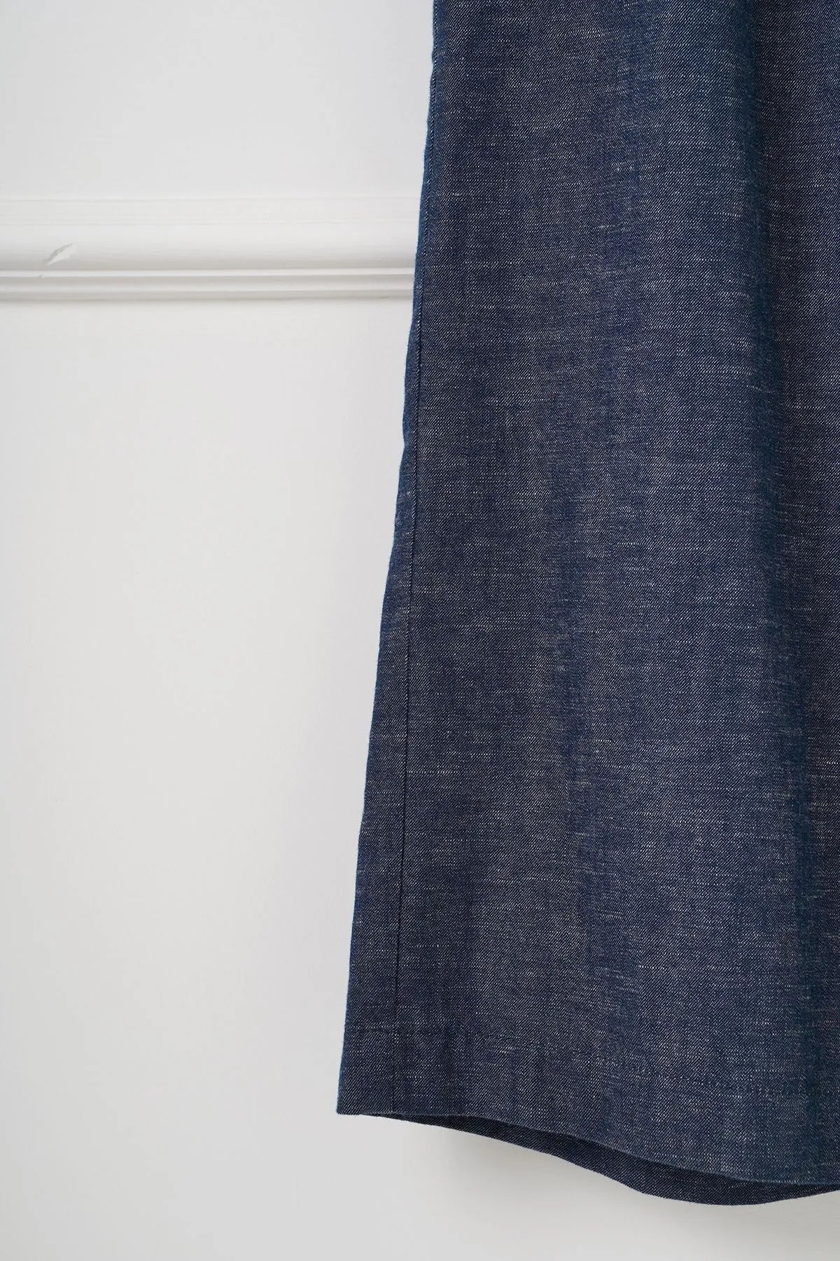 Alicia | Pantalón Azul Índigo de Corte Recto Algodón y Lino