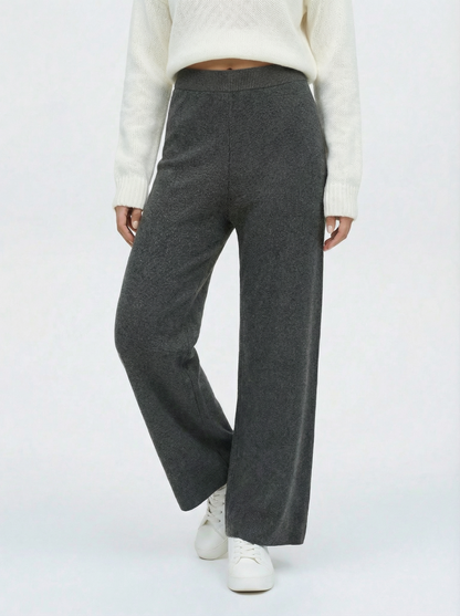 Laura | Pantalón de Cintura Alta Drapeado en Algodón