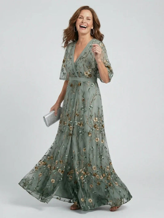 Carmen | Vestido Largo Halter con Estampado Floral