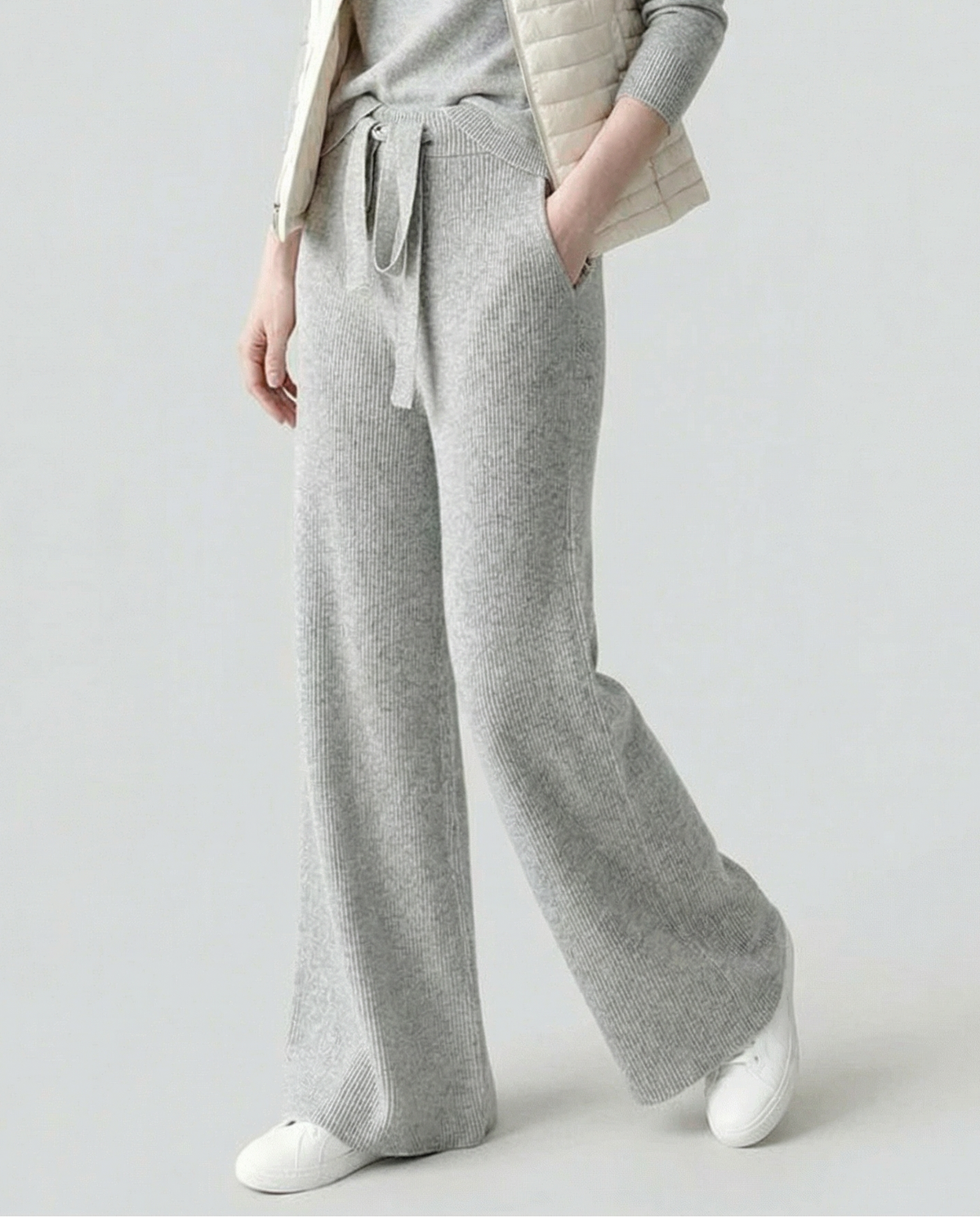 Sofía | Pantalón de Punto de Pierna Ancha
