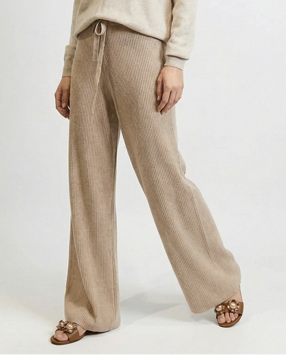 Sofía | Pantalón de Punto de Pierna Ancha