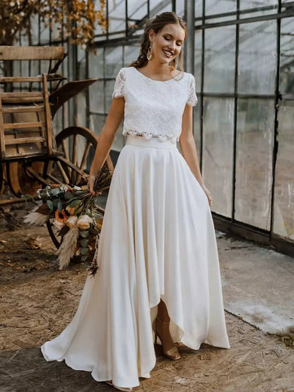 Milagros | Vestido de Novia de Dos Piezas con Encaje