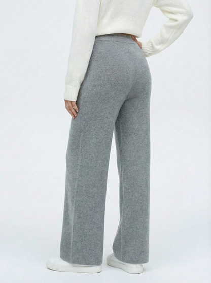 Laura | Pantalón de Cintura Alta Drapeado en Algodón
