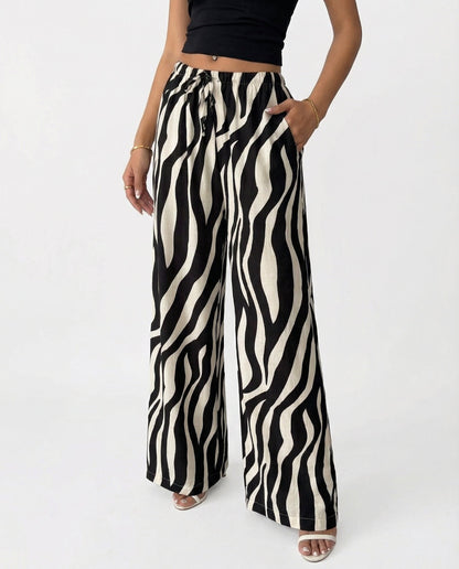 Patricia | Pantalón de Pierna Ancha Estampado Floral