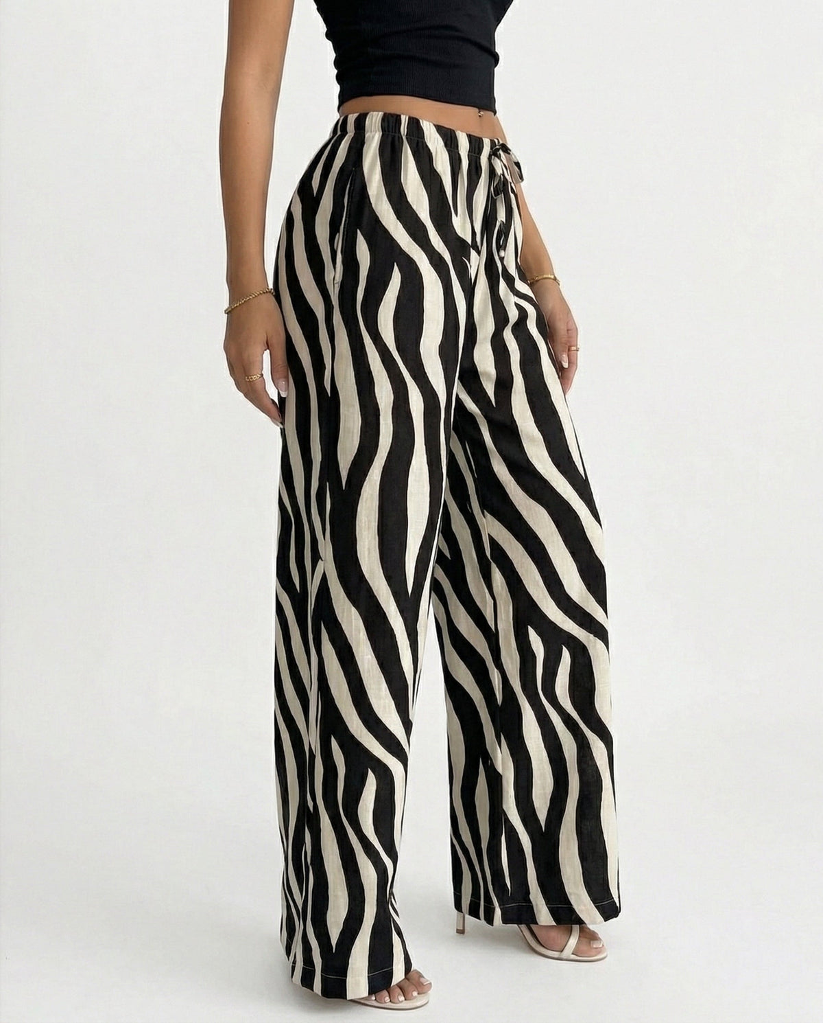 Patricia | Pantalón de Pierna Ancha Estampado Floral