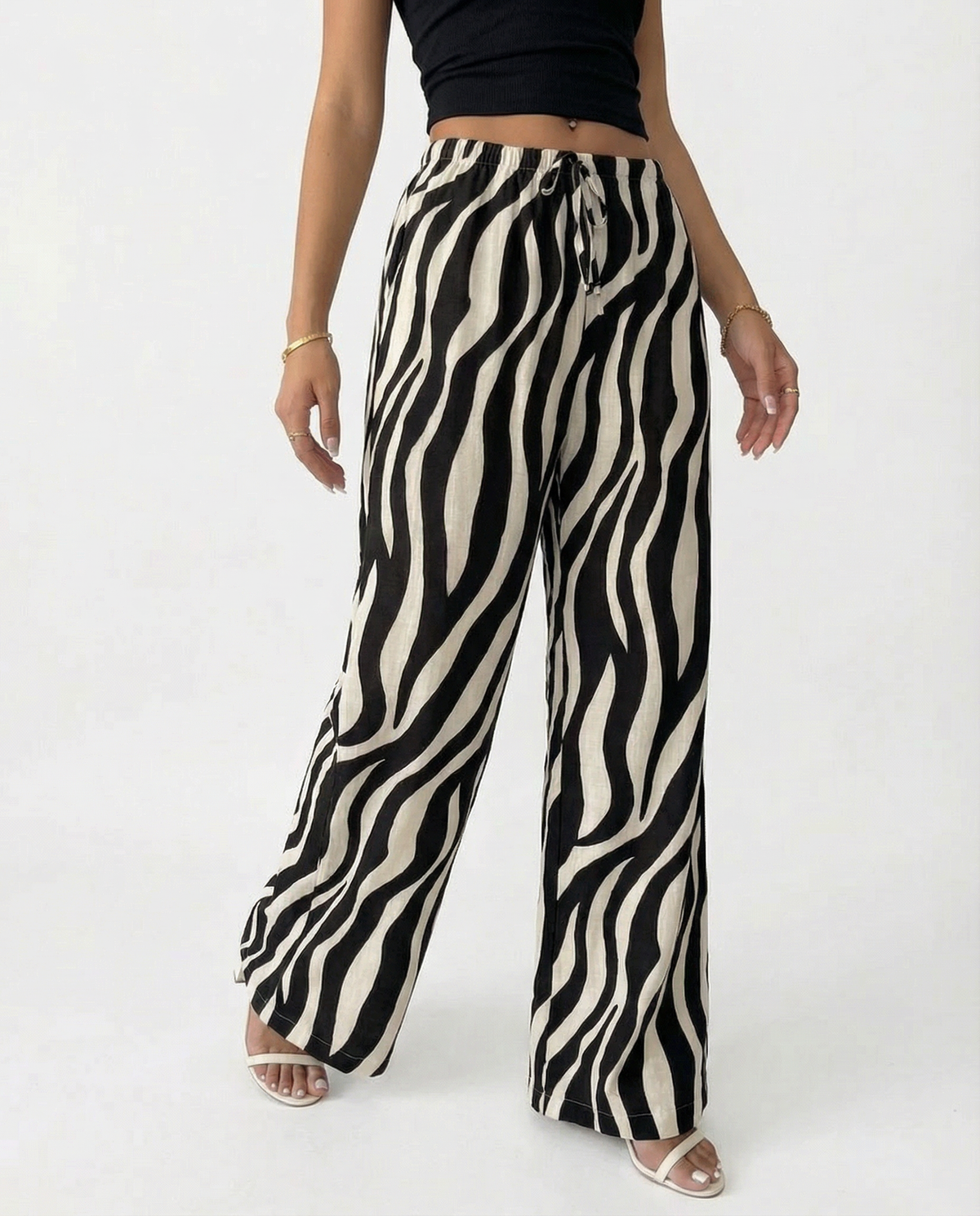 Patricia | Pantalón de Pierna Ancha Estampado Floral