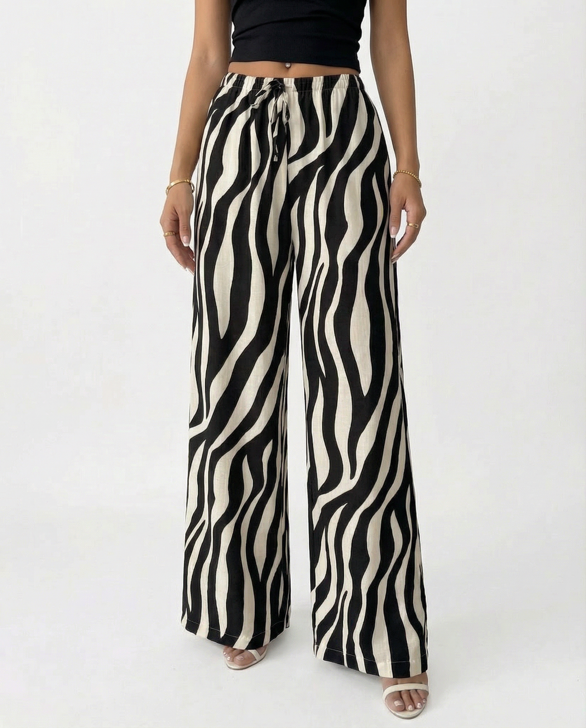 Patricia | Pantalón de Pierna Ancha Estampado Floral