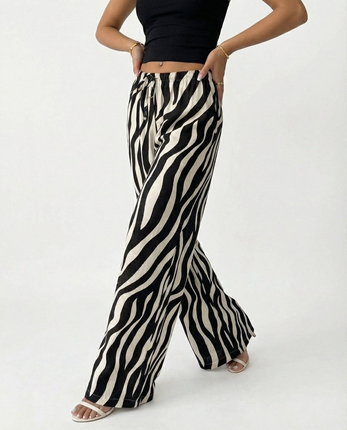 Patricia | Pantalón de Pierna Ancha Estampado Floral