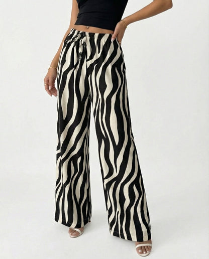 Patricia | Pantalón de Pierna Ancha Estampado Floral