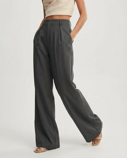 Cristina | Pantalón de Cintura Alta y Pierna Ancha