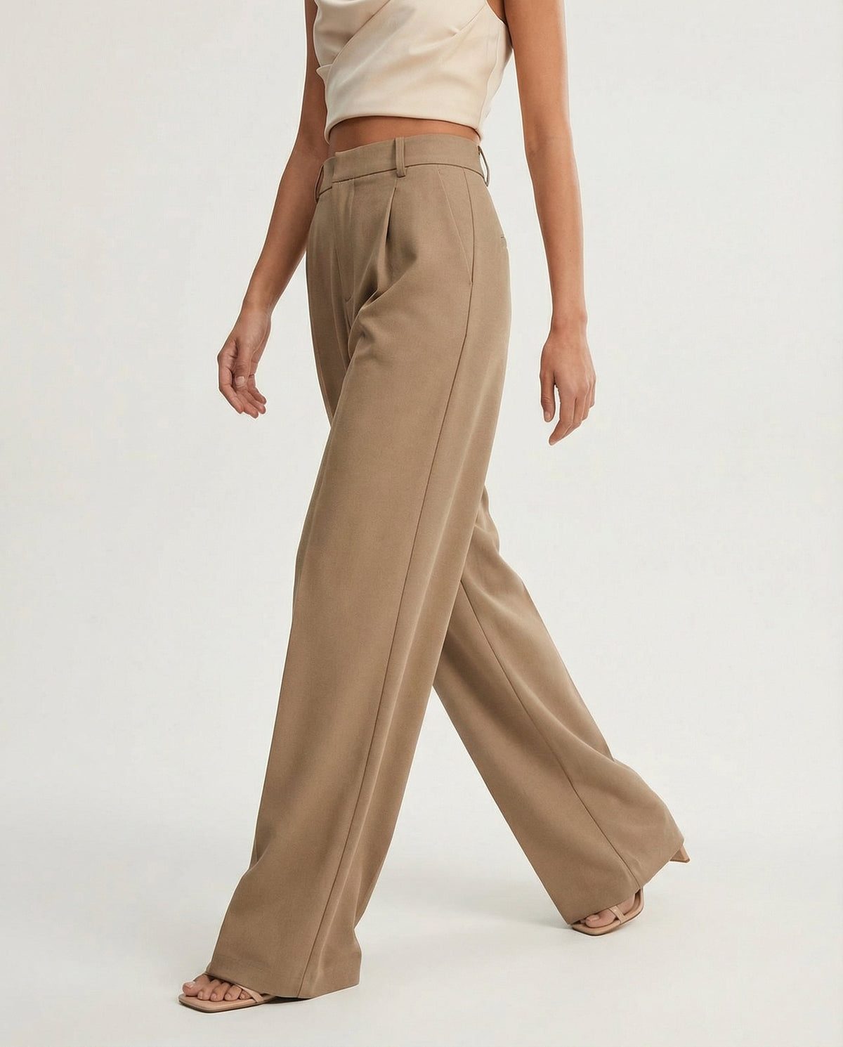 Cristina | Pantalón de Cintura Alta y Pierna Ancha