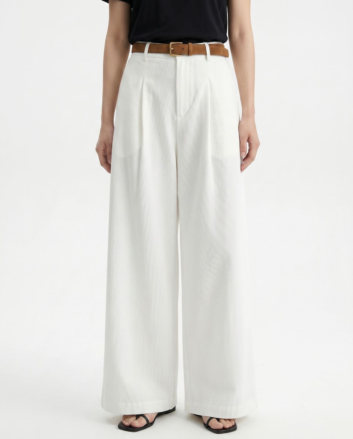 Mónica | Pantalón de Pierna Ancha Tencel y Algodón