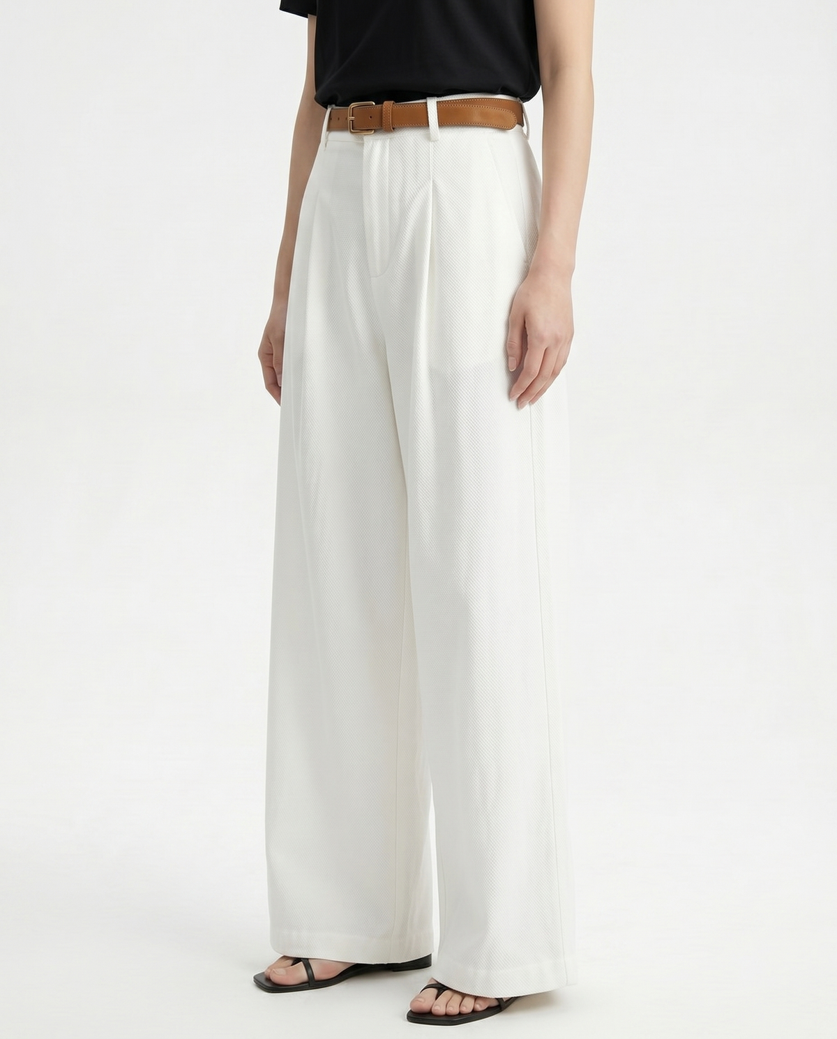 Mónica | Pantalón de Pierna Ancha Tencel y Algodón
