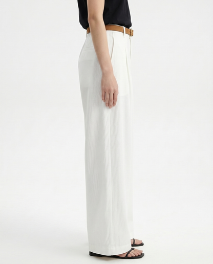 Mónica | Pantalón de Pierna Ancha Tencel y Algodón
