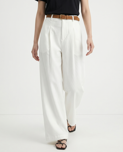 Mónica | Pantalón de Pierna Ancha Tencel y Algodón