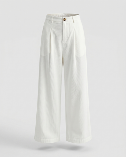 Mónica | Pantalón de Pierna Ancha Tencel y Algodón