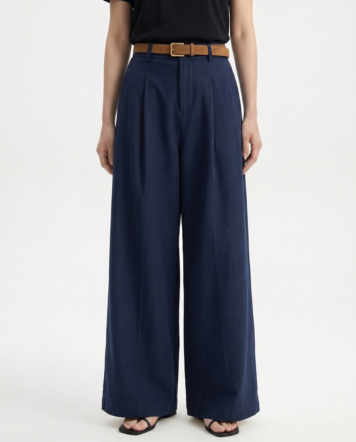 Mónica | Pantalón de Pierna Ancha Tencel y Algodón