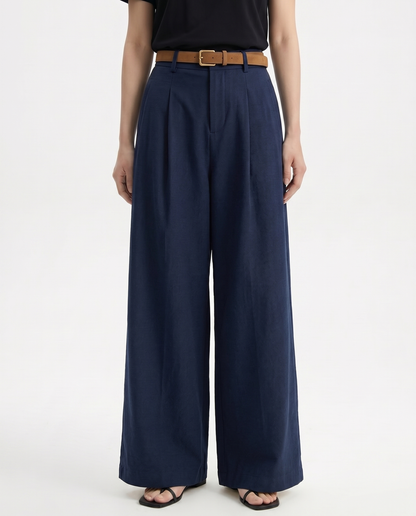 Mónica | Pantalón de Pierna Ancha Tencel y Algodón