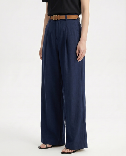 Mónica | Pantalón de Pierna Ancha Tencel y Algodón
