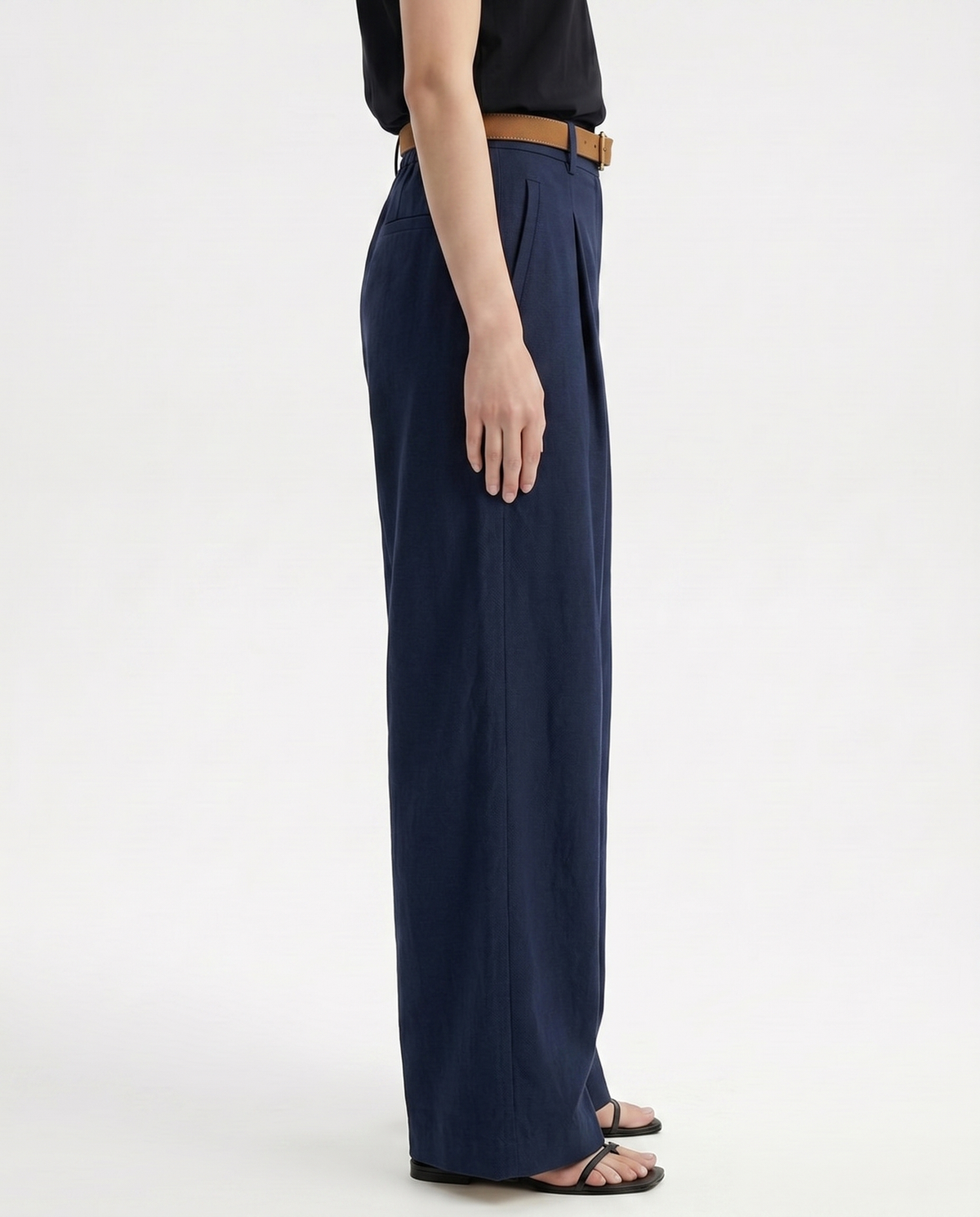 Mónica | Pantalón de Pierna Ancha Tencel y Algodón