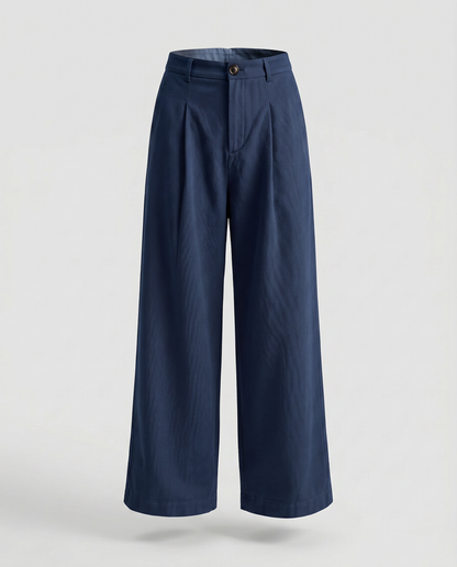 Mónica | Pantalón de Pierna Ancha Tencel y Algodón