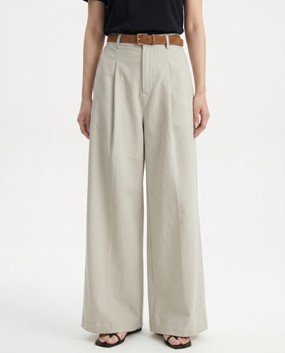 Mónica | Pantalón de Pierna Ancha Tencel y Algodón