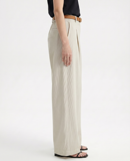 Mónica | Pantalón de Pierna Ancha Tencel y Algodón