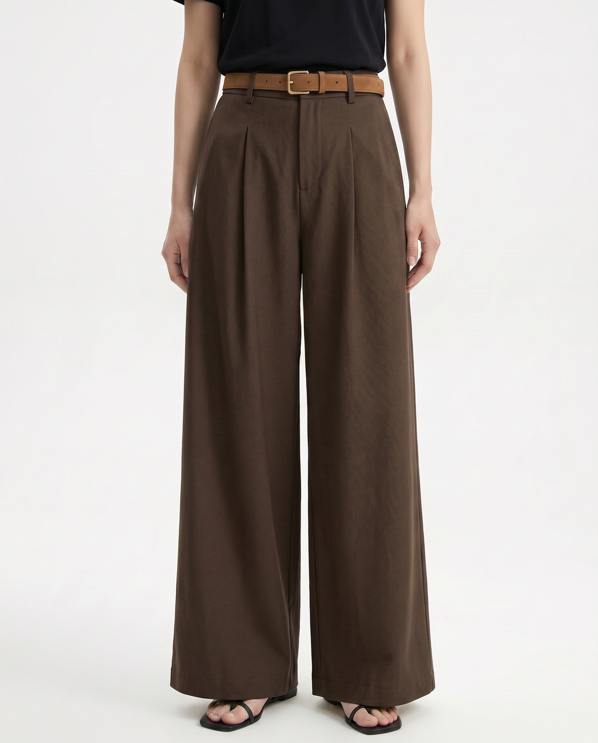 Mónica | Pantalón de Pierna Ancha Tencel y Algodón