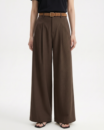 Mónica | Pantalón de Pierna Ancha Tencel y Algodón