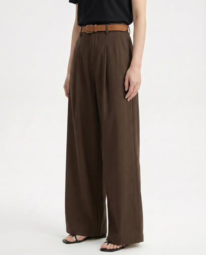 Mónica | Pantalón de Pierna Ancha Tencel y Algodón