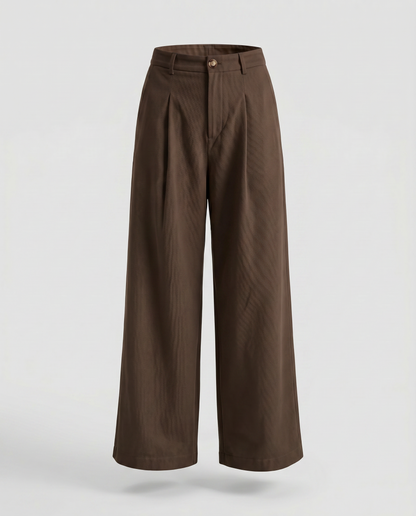 Mónica | Pantalón de Pierna Ancha Tencel y Algodón