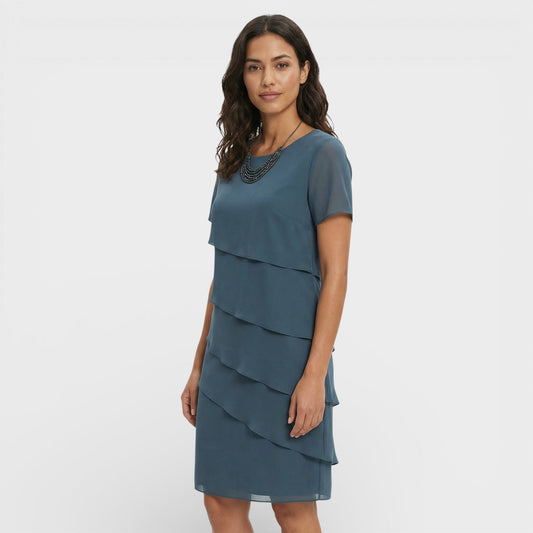 Inmaculada | Vestido Midi con Volantes en Capas