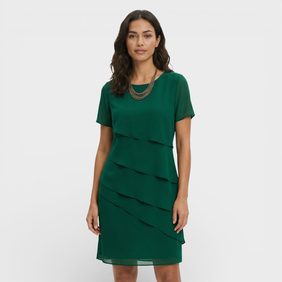 Inmaculada | Vestido Midi con Volantes en Capas