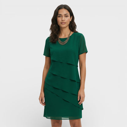 Inmaculada | Vestido Midi con Volantes en Capas
