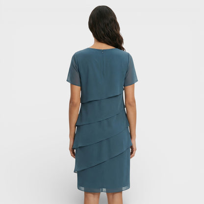 Inmaculada | Vestido Midi con Volantes en Capas