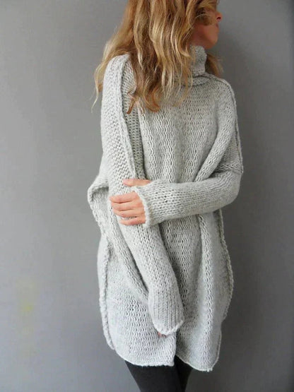 Águeda | Jersey de Punto Oversize Cuello Alto Manga Larga